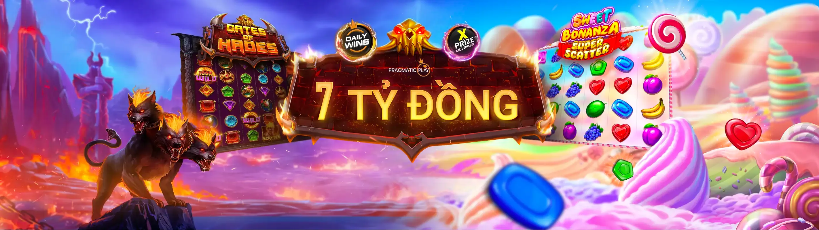 Hình ảnh Slot game b66 game với biểu tượng chiến thắng và tiền thưởng